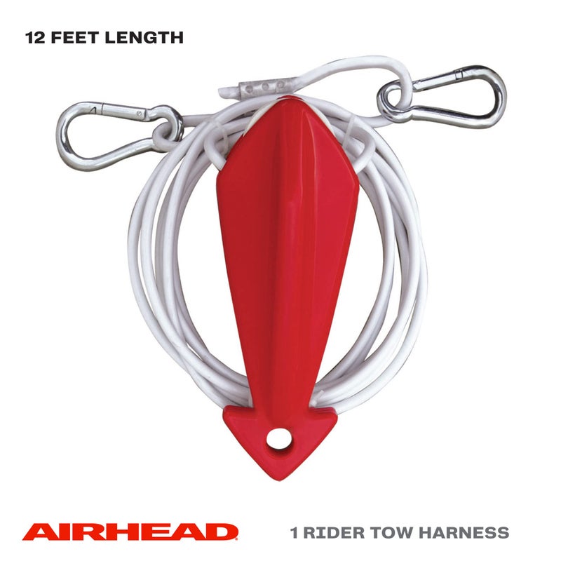 Airhead Tow Demon Harness with Steel Cable for 1 Rider Towable Tubes, Water Skis, Wakeboards and Kneeboards, Multiple Sizes Available - Image 2